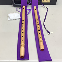 篠笛 2本まとめ 宮 焼印あり 六 八 ハードケース付き